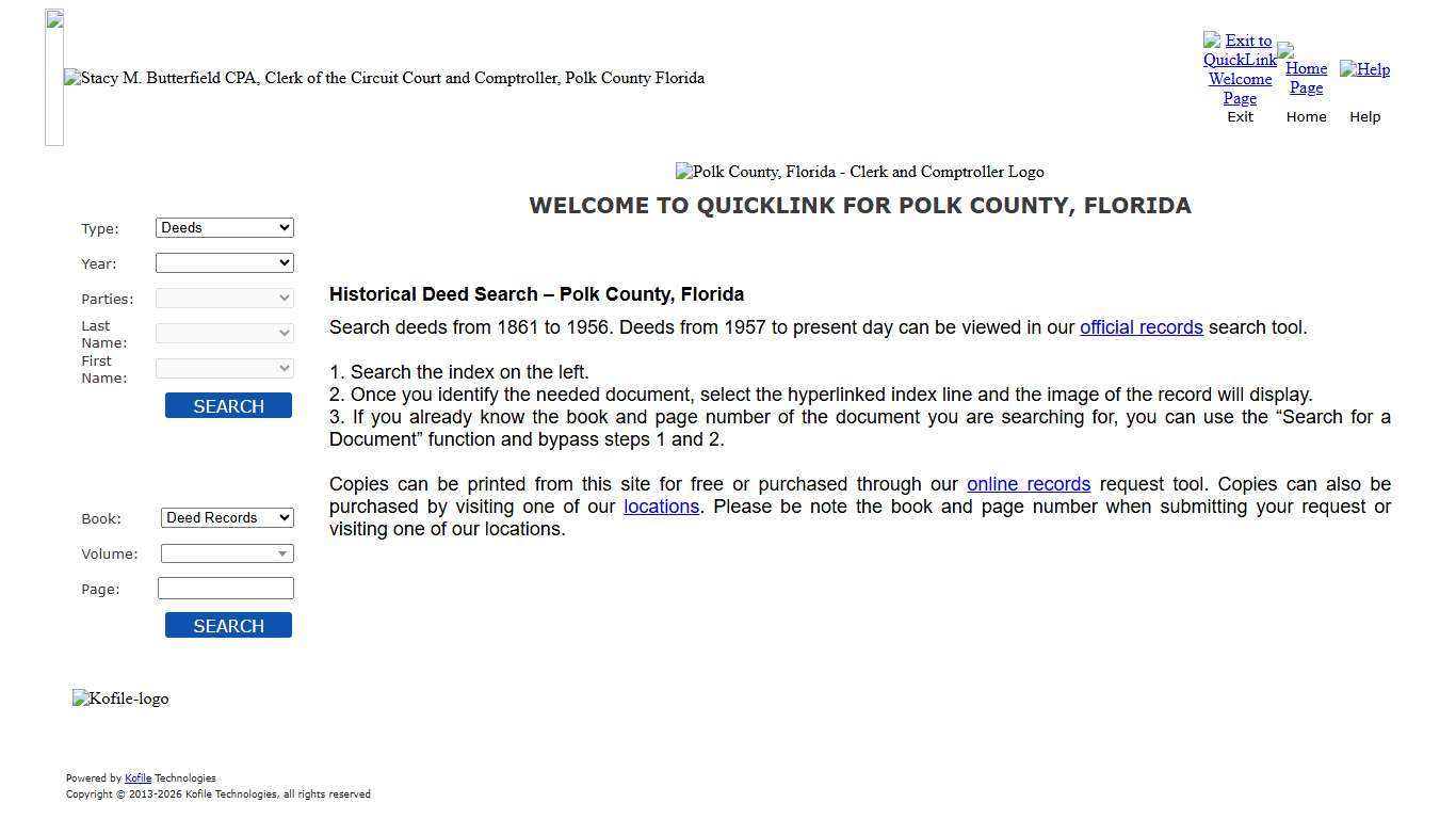QuickLink - Polk County, Florida - Clerk and Comptroller